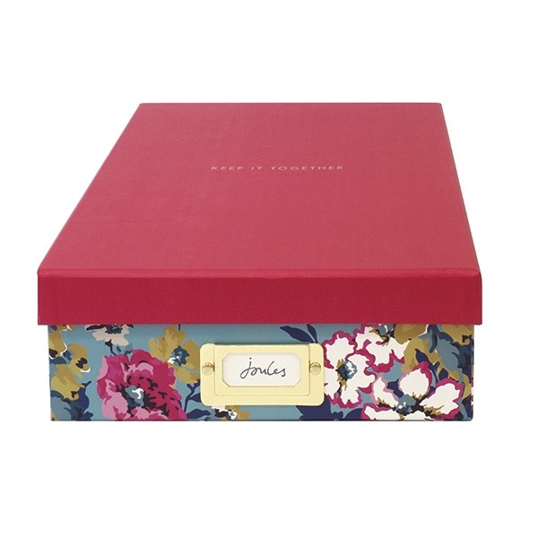 Cambridge Floral Print A4 Storage Box By Joules
